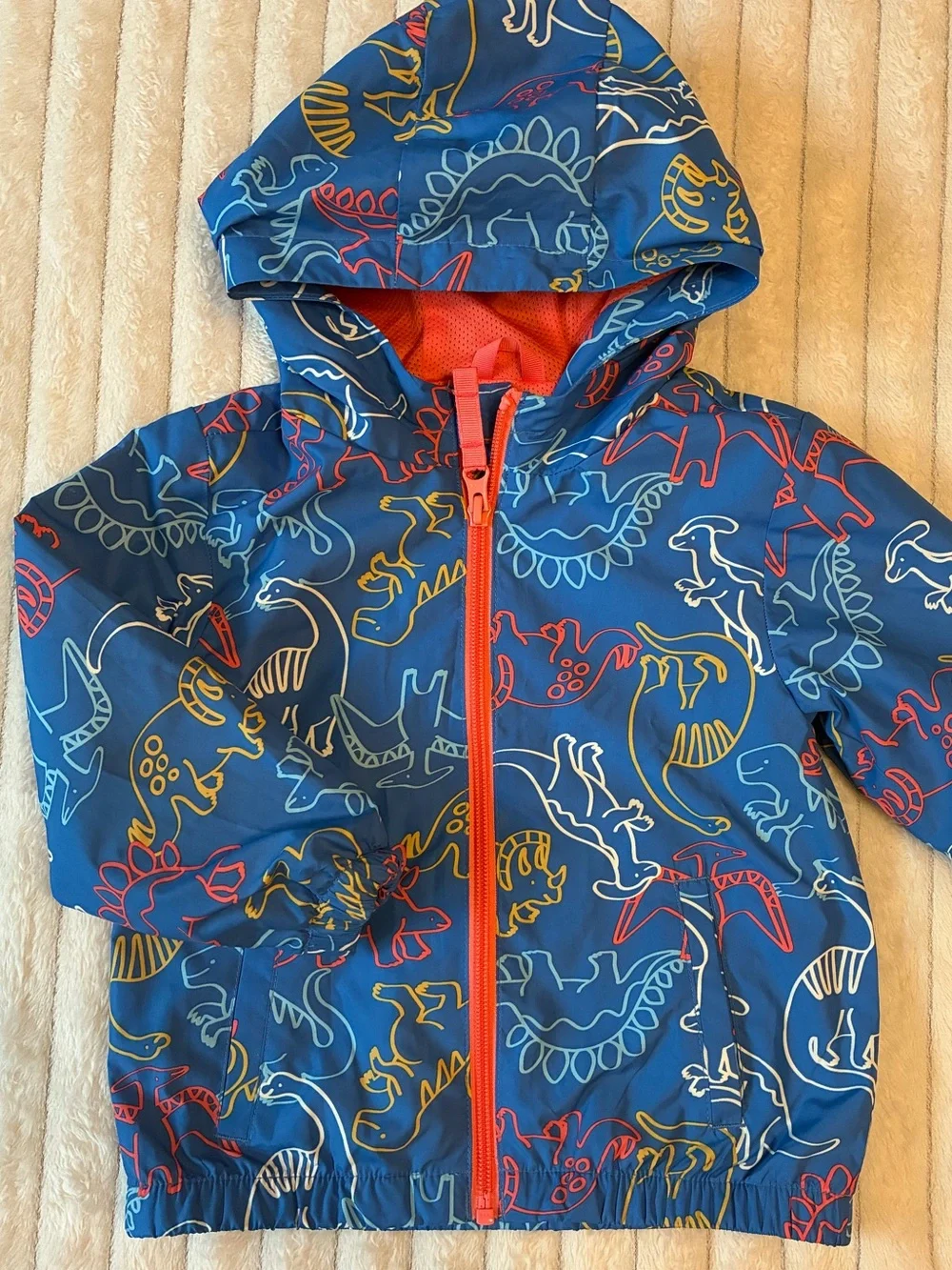 🦕🌦️ Cat & Jack Dino Hooded Jacket | 2T